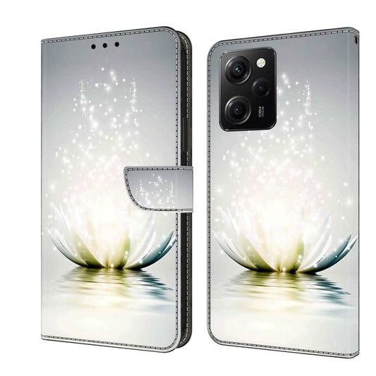 For Xiaomi Redmi Note 12 Pro Global Crystal 3D Shockproof Protective Leather Phone Case(Light Lotus) - Xiaomi Cases by PMC Jewellery | Online Shopping South Africa | PMC Jewellery