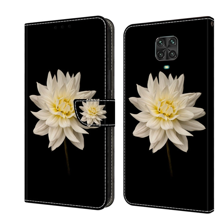 For Xiaomi Redmi Note 9 Pro Crystal 3D Shockproof Protective Leather Phone Case(White Flower) - free shipping - PMC TechLife - Order now!