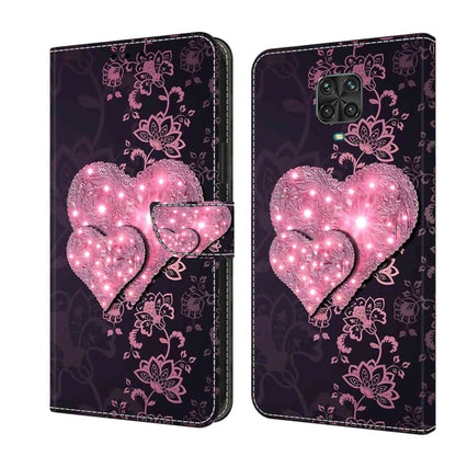 For Xiaomi Redmi Note 9 Pro Crystal 3D Shockproof Protective Leather Phone Case(Lace Love) - Xiaomi Cases by PMC Jewellery | Online Shopping South Africa | PMC Jewellery