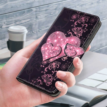 For Xiaomi Redmi Note 9 Pro Crystal 3D Shockproof Protective Leather Phone Case(Lace Love) - Xiaomi Cases by PMC Jewellery | Online Shopping South Africa | PMC Jewellery