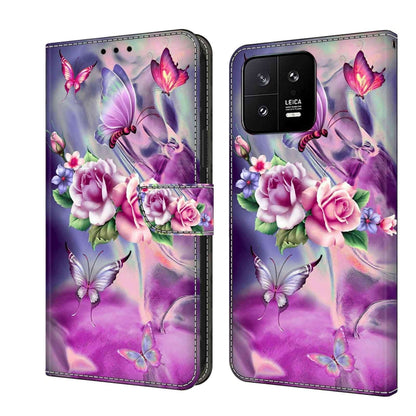 For Xiaomi 13 Crystal 3D Shockproof Protective Leather Phone Case(Butterfly) - 13 Cases by PMC Jewellery | Online Shopping South Africa | PMC Jewellery