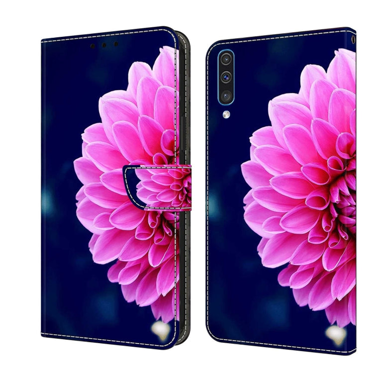 For Samsung Galaxy A50 Crystal 3D Shockproof Protective Leather Phone Case(Pink Petals) - free shipping - PMC TechLife - Order now!