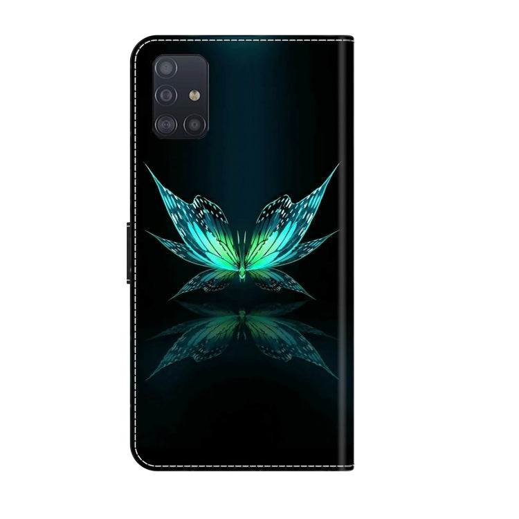 For Samsung Galaxy A51 4G Crystal 3D Shockproof Protective Leather Phone Case(Reflection Dutterfly) - free shipping - PMC TechLife - Order now!