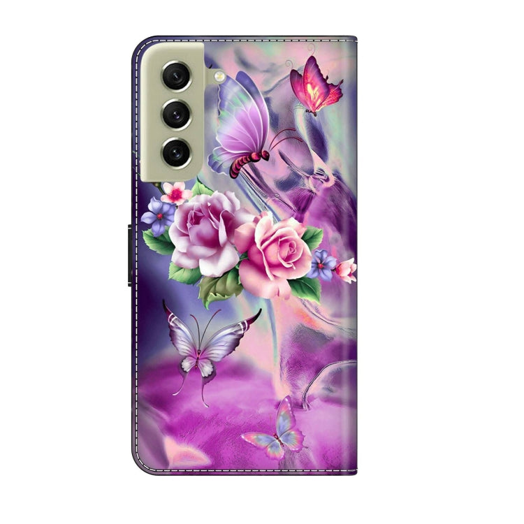 For Samsung Galaxy S21 FE 5G Crystal 3D Shockproof Protective Leather Phone Case(Butterfly) - free shipping - PMC TechLife - Order now!
