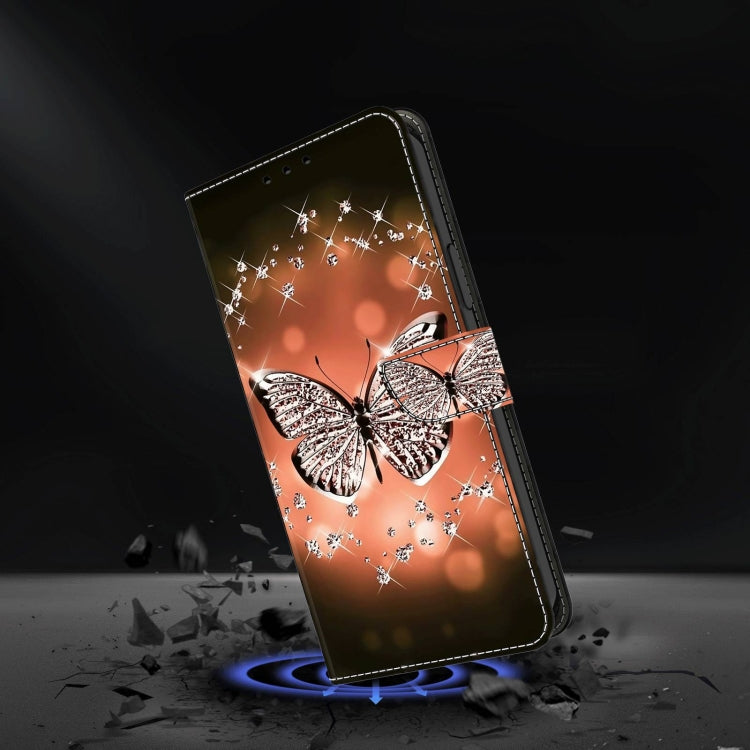 For Samsung Galaxy S22 Crystal 3D Shockproof Protective Leather Phone Case(Crystal Butterfly) - free shipping - PMC TechLife - Order now!