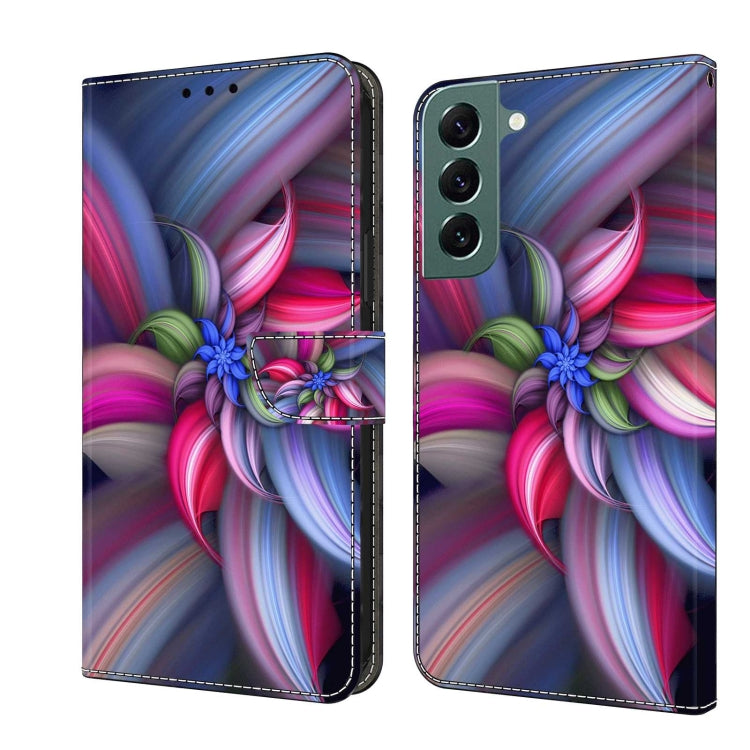 For Samsung Galaxy S22+ Crystal 3D Shockproof Protective Leather Phone Case(Colorful Flower) - free shipping - PMC TechLife - Order now!