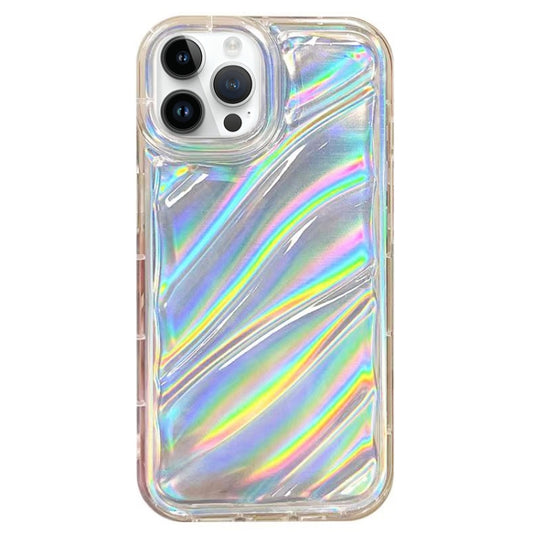 For iPhone 14 Pro Max Laser Sequin Waves TPU Phone Case(Transparent) - iPhone 14 Pro Max Cases by PMC Jewellery | Online Shopping South Africa | PMC Jewellery