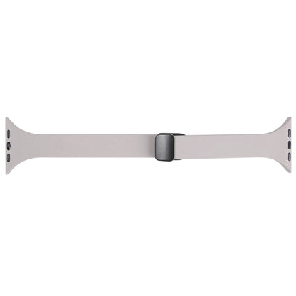 For Apple Watch 8 41mm Magnetic Buckle Slim Silicone Watch Band(Rock Grey) - Watch Bands by PMC Jewellery | Online Shopping South Africa | PMC Jewellery