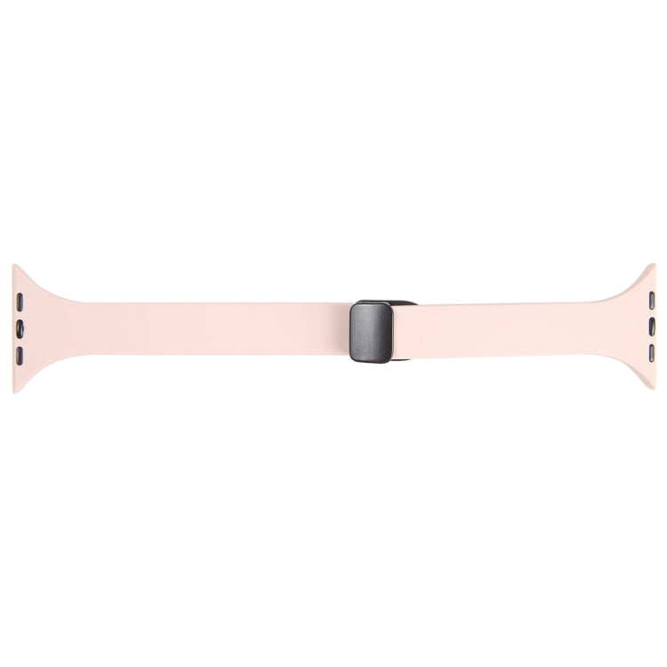 For Apple Watch SE 2022 40mm Magnetic Buckle Slim Silicone Watch Band(Pink) - Watch Bands by PMC Jewellery | Online Shopping South Africa | PMC Jewellery