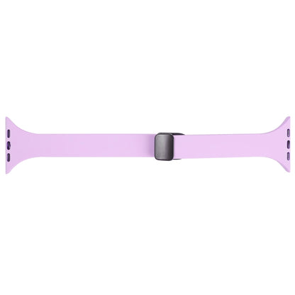 For Apple Watch SE 44mm Magnetic Buckle Slim Silicone Watch Band(Lavender) - Watch Bands by PMC Jewellery | Online Shopping South Africa | PMC Jewellery