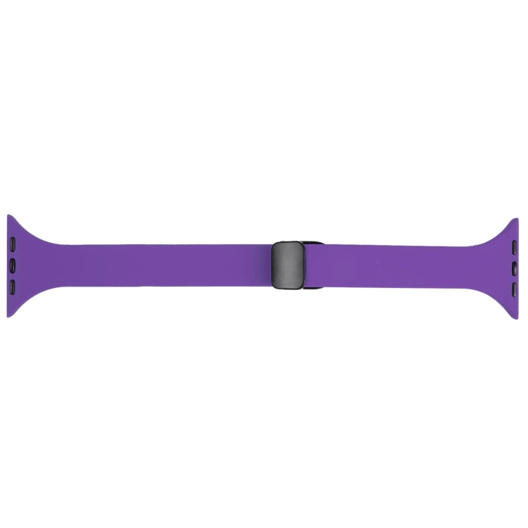 For Apple Watch 4 40mm Magnetic Buckle Slim Silicone Watch Band(Dark Purple) - Watch Bands by PMC Jewellery | Online Shopping South Africa | PMC Jewellery