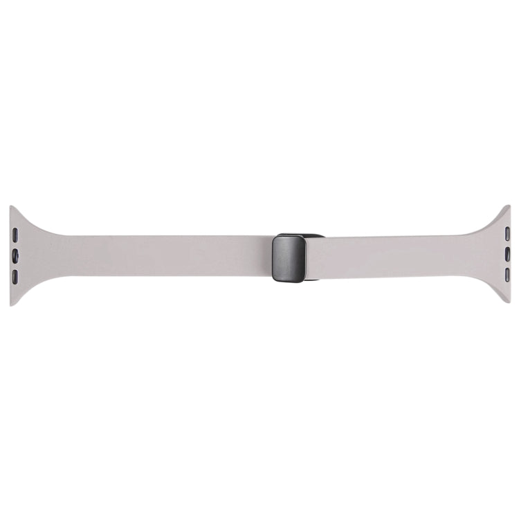 For Apple Watch 42mm Magnetic Buckle Slim Silicone Watch Band(Rock Grey) - Watch Bands by PMC Jewellery | Online Shopping South Africa | PMC Jewellery