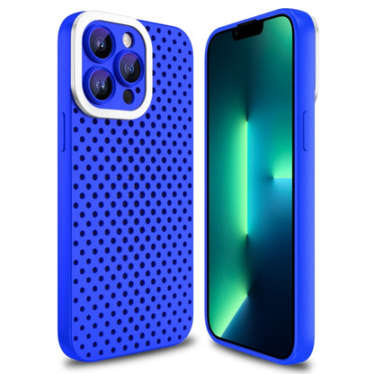 For iPhone 13 Pro Max Hollow Heat Dissipation TPU Phone Case(Blue) - iPhone 13 Pro Max Cases by PMC Jewellery | Online Shopping South Africa | PMC Jewellery