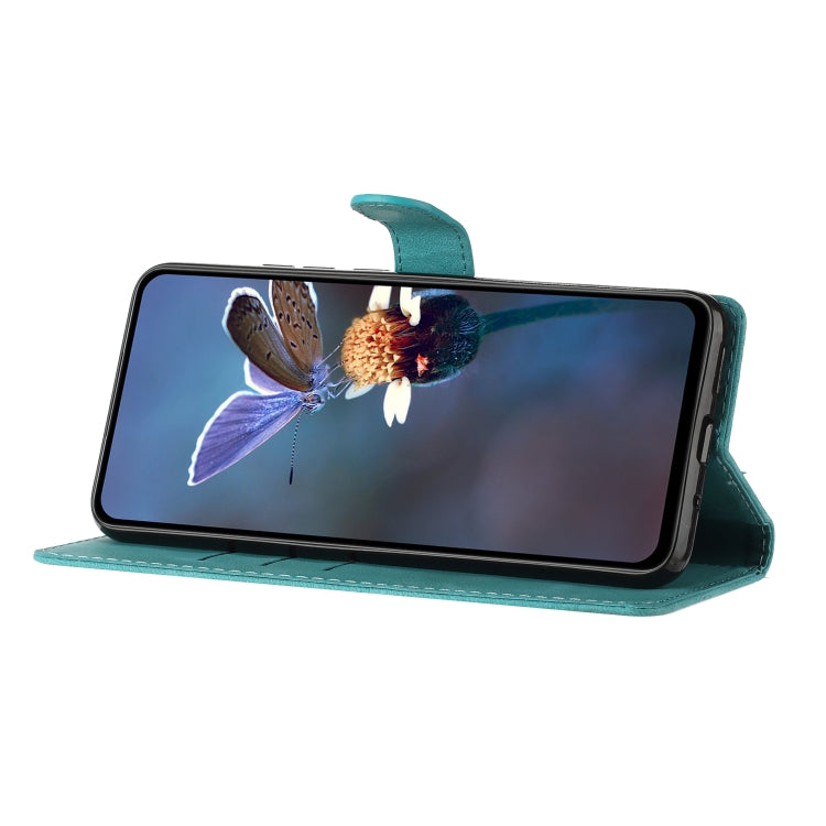 For Xiaomi 13 Flower Butterfly Embossing Pattern Leather Phone Case(Sky Blue) - free shipping - PMC TechLife - Order now!