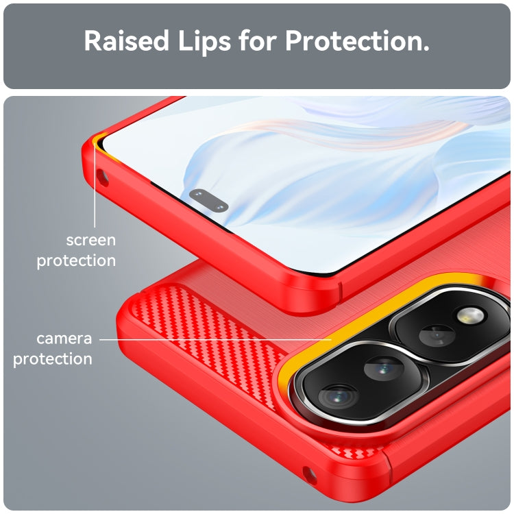 For Honor 90 Pro Brushed Texture Carbon Fiber TPU Phone Case(Red) - free shipping - PMC TechLife - Order now!