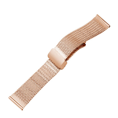 For Apple Watch Ultra 49mm Magnetic Buckle Herringbone Mesh Metal Watch Band(Rose Gold) - Watch Bands by PMC Jewellery | Online Shopping South Africa | PMC Jewellery