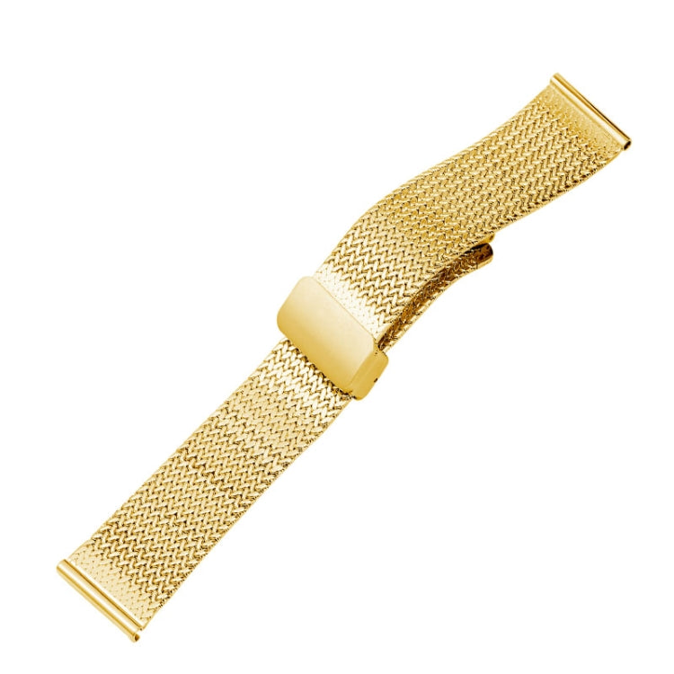 For Apple Watch 8 41mm Magnetic Buckle Herringbone Mesh Metal Watch Band(Gold) - Watch Bands by PMC Jewellery | Online Shopping South Africa | PMC Jewellery