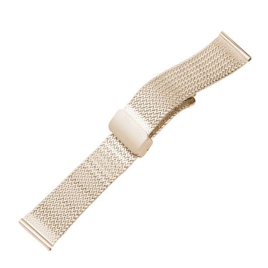 For Apple Watch SE 2022 40mm Magnetic Buckle Herringbone Mesh Metal Watch Band(Starlight) - Watch Bands by PMC Jewellery | Online Shopping South Africa | PMC Jewellery