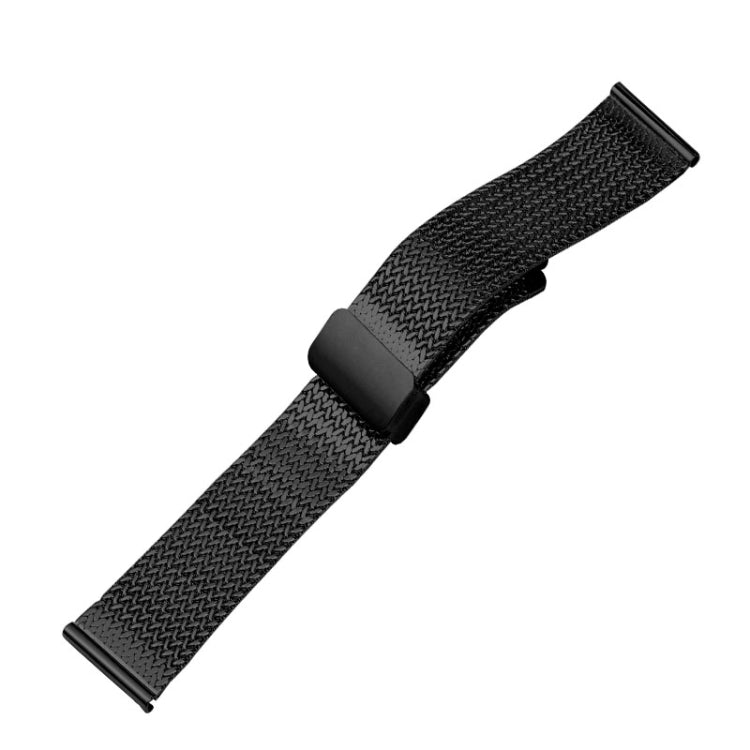 For Apple Watch 4 40mm Magnetic Buckle Herringbone Mesh Metal Watch Band(Black) - Watch Bands by PMC Jewellery | Online Shopping South Africa | PMC Jewellery