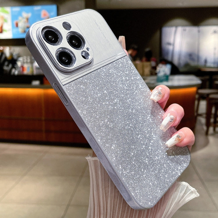 For iPhone 14 Pro Metallic Glitter Powder Shockproof Phone Case(Grey) - iPhone 14 Pro Cases by PMC Jewellery | Online Shopping South Africa | PMC Jewellery