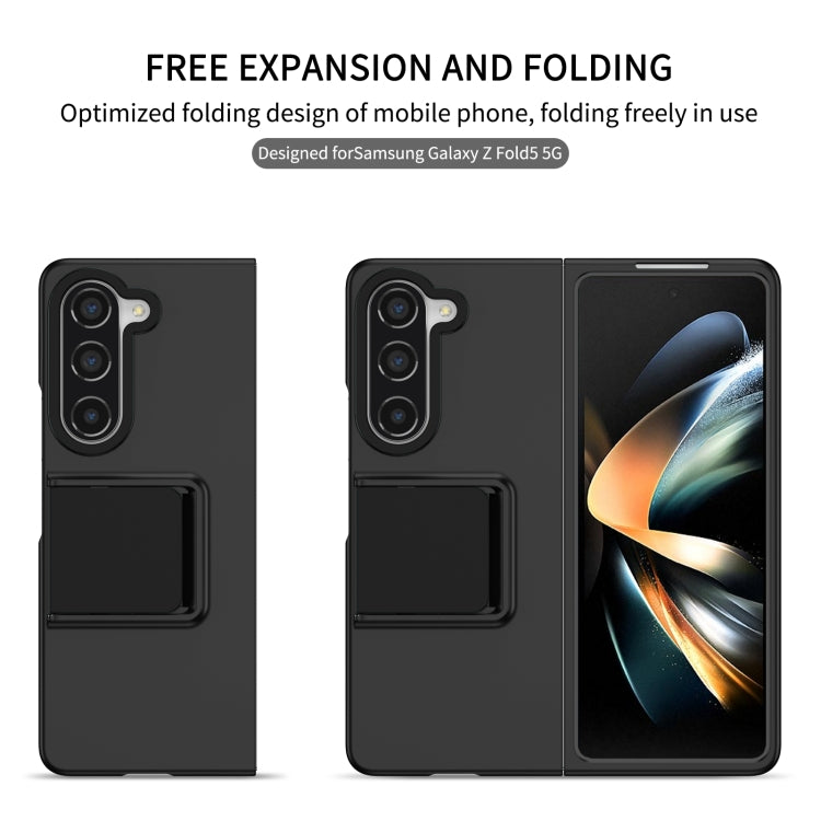 For Samsung Galaxy Z Fold5 Three-dimensional Folding Holder PC Phone Case(Black) - free shipping - PMC TechLife - Order now!