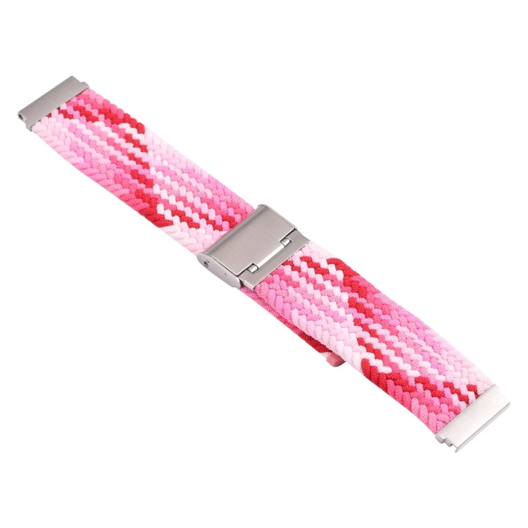 18mm Nylon Braided Metal Buckle Watch Band(Z Red Pink) - Watch Bands by PMC Jewellery | Online Shopping South Africa | PMC Jewellery