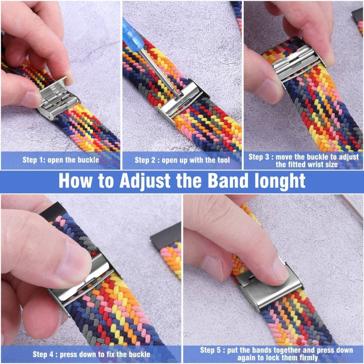 18mm Nylon Braided Metal Buckle Watch Band(Color 2) - Watch Bands by PMC Jewellery | Online Shopping South Africa | PMC Jewellery