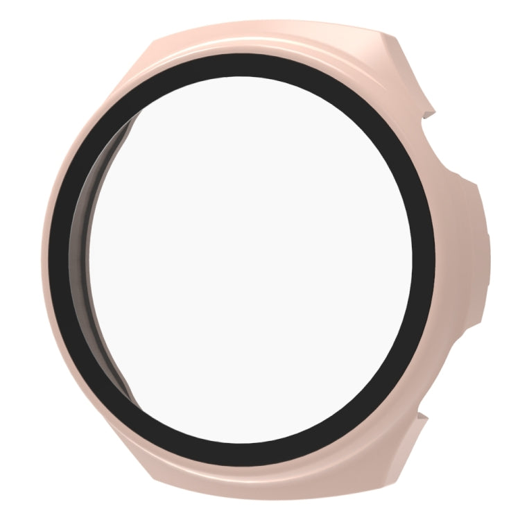 For Huawei Watch 4 Tempered Film + PC Integrated Watch Protective Case(Pink) - Watch Cases by PMC Jewellery | Online Shopping South Africa | PMC Jewellery