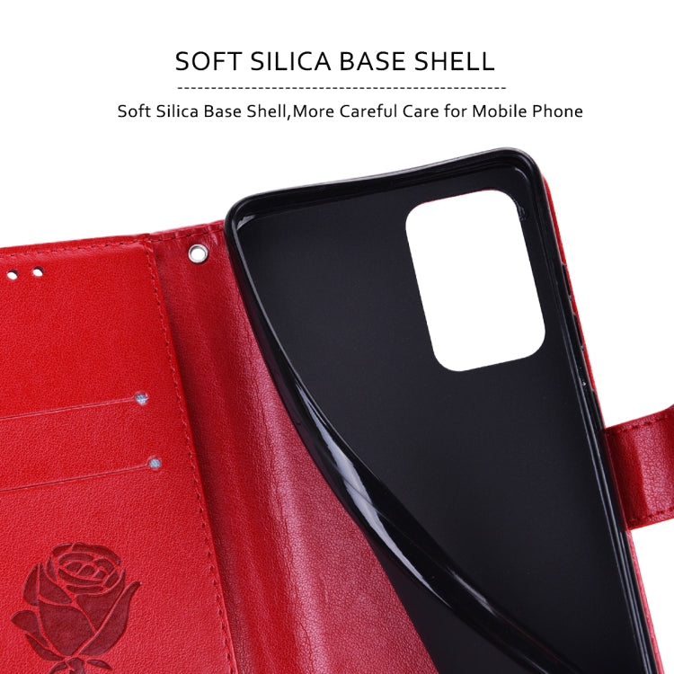 For Samsung Galaxy A14 4G / 5G Rose Embossed Flip PU Leather Phone Case(Red) - free shipping - PMC TechLife - Order now!
