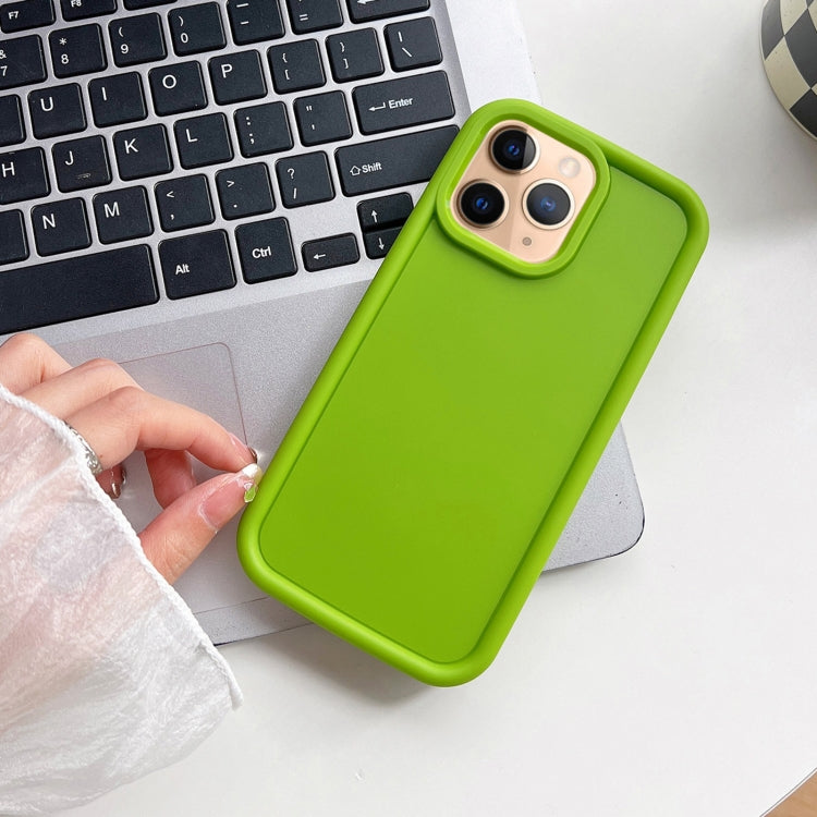 For iPhone 11 Pro Max Shockproof Frame Frosted TPU Phone Case(Green) - iPhone 11 Pro Max Cases by PMC Jewellery | Online Shopping South Africa | PMC Jewellery