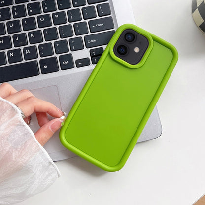 For iPhone 11 Shockproof Frame Frosted TPU Phone Case(Green) - iPhone 11 Cases by PMC Jewellery | Online Shopping South Africa | PMC Jewellery