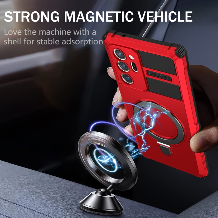 For Samsung Galaxy Note20 Ultra MagSafe Magnetic Holder Phone Case(Red) - Galaxy Note20 Ultra Cases by PMC TechLife | Online Shopping South Africa | PMC TechLife