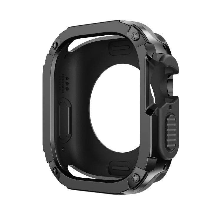 For Apple Watch Ultra 49mm 2-in-1 PC Hybrid TPU Armor Watch Case(Black) - Watch Cases by PMC Jewellery | Online Shopping South Africa | PMC Jewellery