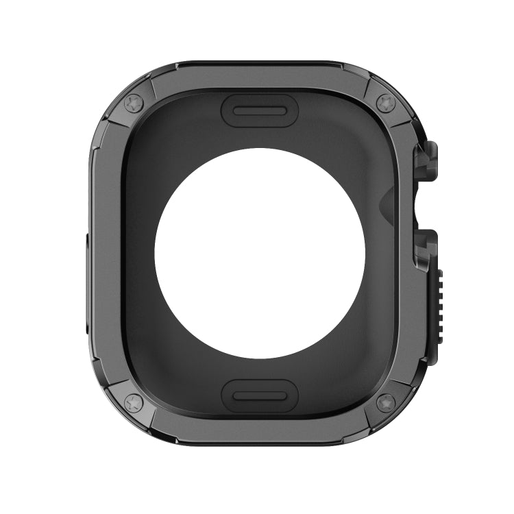 For Apple Watch Ultra 49mm 2-in-1 PC Hybrid TPU Armor Watch Case(Black) - Watch Cases by PMC Jewellery | Online Shopping South Africa | PMC Jewellery