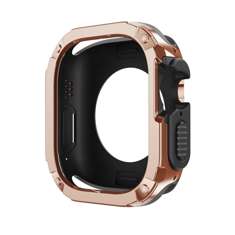 For Apple Watch Ultra 49mm 2-in-1 PC Hybrid TPU Armor Watch Case(Rose Gold) - Watch Cases by PMC Jewellery | Online Shopping South Africa | PMC Jewellery