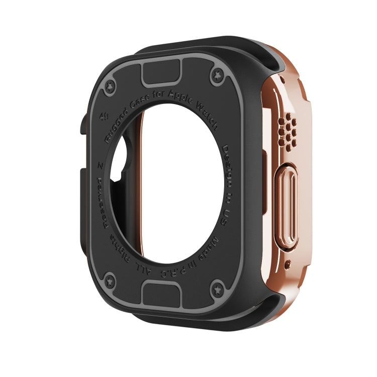 For Apple Watch Ultra 49mm 2-in-1 PC Hybrid TPU Armor Watch Case(Rose Gold) - Watch Cases by PMC Jewellery | Online Shopping South Africa | PMC Jewellery