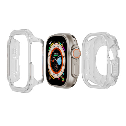 For Apple Watch Ultra 49mm 2-in-1 PC Hybrid TPU Armor Watch Case(Transparent) - Watch Cases by PMC Jewellery | Online Shopping South Africa | PMC Jewellery