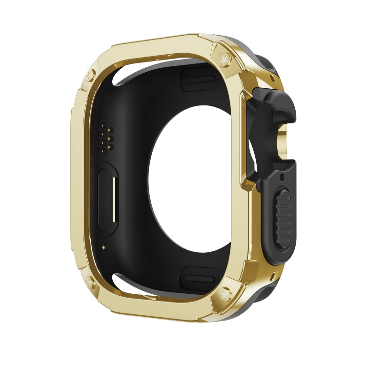 For Apple Watch Ultra 49mm 2-in-1 PC Hybrid TPU Armor Watch Case(Gold) - Watch Cases by PMC Jewellery | Online Shopping South Africa | PMC Jewellery