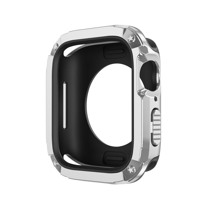 For Apple Watch Series 8 / 7 45mm 2-in-1 PC Hybrid TPU Armor Watch Case(Silver Gray) - Watch Cases by PMC Jewellery | Online Shopping South Africa | PMC Jewellery