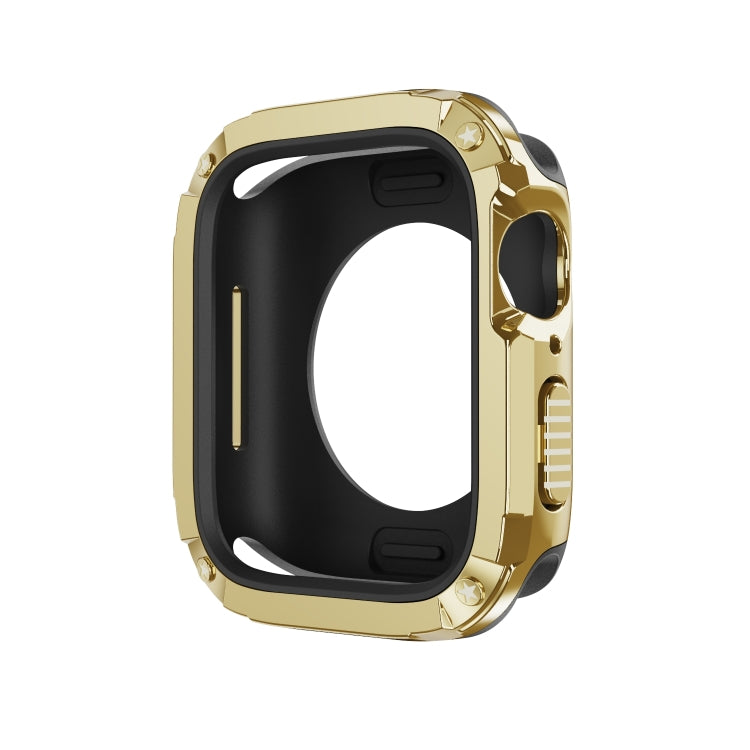 For Apple Watch Series 8 / 7 41mm 2-in-1 PC Hybrid TPU Armor Watch Case(Gold) - Watch Cases by PMC Jewellery | Online Shopping South Africa | PMC Jewellery