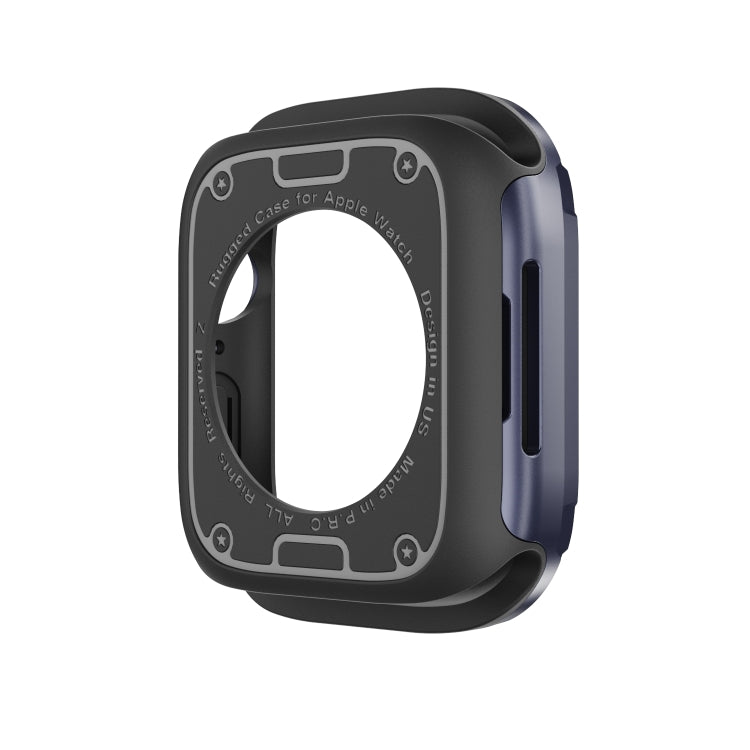 For Apple Watch Series 8 / 7 41mm 2-in-1 PC Hybrid TPU Armor Watch Case(Midnight Blue) - Watch Cases by PMC Jewellery | Online Shopping South Africa | PMC Jewellery