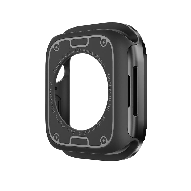 For Apple Watch Series 6 / 5 / 4 / SE 40mm 2-in-1 PC Hybrid TPU Armor Watch Case(Black) - Watch Cases by PMC Jewellery | Online Shopping South Africa | PMC Jewellery