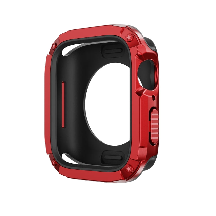 For Apple Watch Series 6 / 5 / 4 / SE 44mm 2-in-1 PC Hybrid TPU Armor Watch Case(Red) - Watch Cases by PMC Jewellery | Online Shopping South Africa | PMC Jewellery