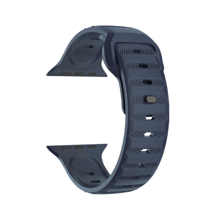 For Apple Watch Ultra 49mm Dot Texture Fluororubber Watch Band(Midnight Blue) - Watch Bands by PMC Jewellery | Online Shopping South Africa | PMC Jewellery