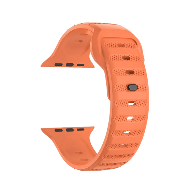 For Apple Watch SE 2022 44mm Dot Texture Fluororubber Watch Band(Orange) - Watch Bands by PMC Jewellery | Online Shopping South Africa | PMC Jewellery