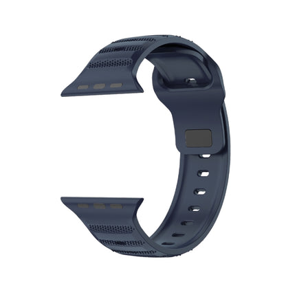 For Apple Watch SE 2022 44mm Dot Texture Fluororubber Watch Band(Midnight Blue) - Watch Bands by PMC Jewellery | Online Shopping South Africa | PMC Jewellery