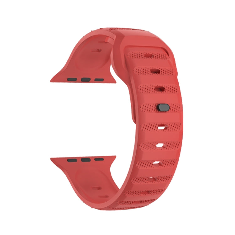 For Apple Watch 6 40mm Dot Texture Fluororubber Watch Band(Red) - Watch Bands by PMC TechLife | Online Shopping South Africa | PMC TechLife
