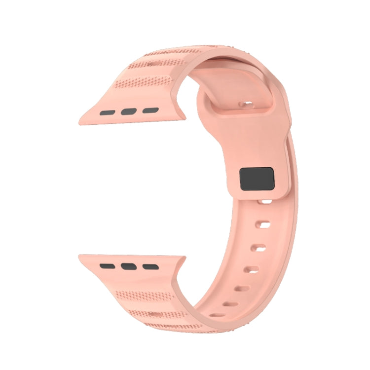 For Apple Watch 5 40mm Dot Texture Fluororubber Watch Band(Nebula Pink) - Watch Bands by PMC TechLife | Online Shopping South Africa | PMC TechLife
