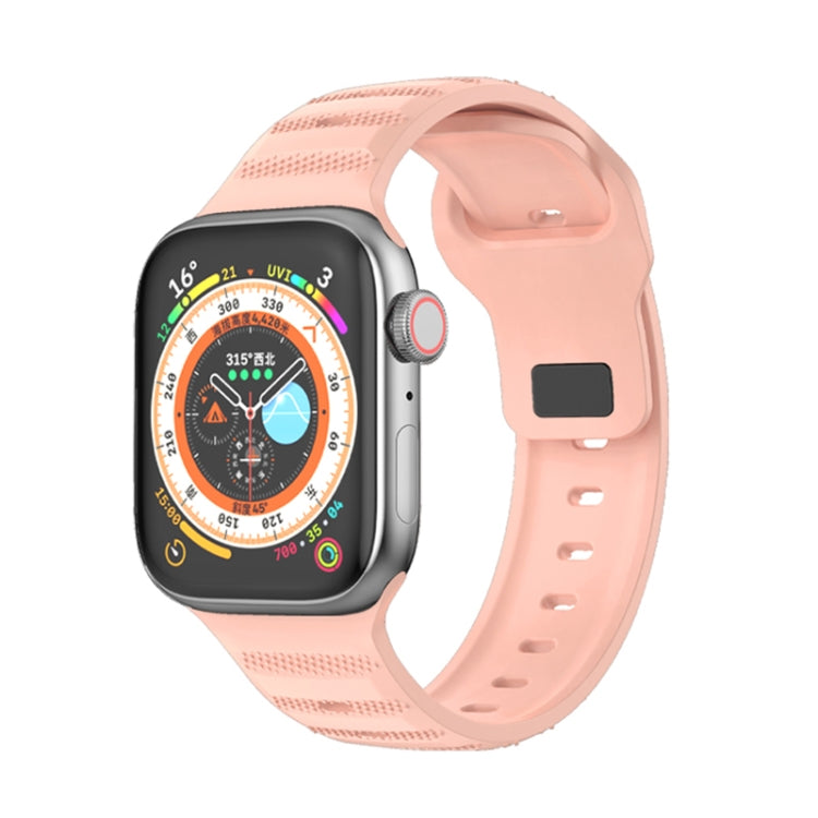 For Apple Watch 4 44mm Dot Texture Fluororubber Watch Band(Nebula Pink) - Watch Bands by PMC TechLife | Online Shopping South Africa | PMC TechLife