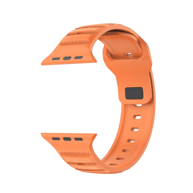 For Apple Watch 42mm Dot Texture Fluororubber Watch Band(Orange) - Watch Bands by PMC TechLife | Online Shopping South Africa | PMC TechLife